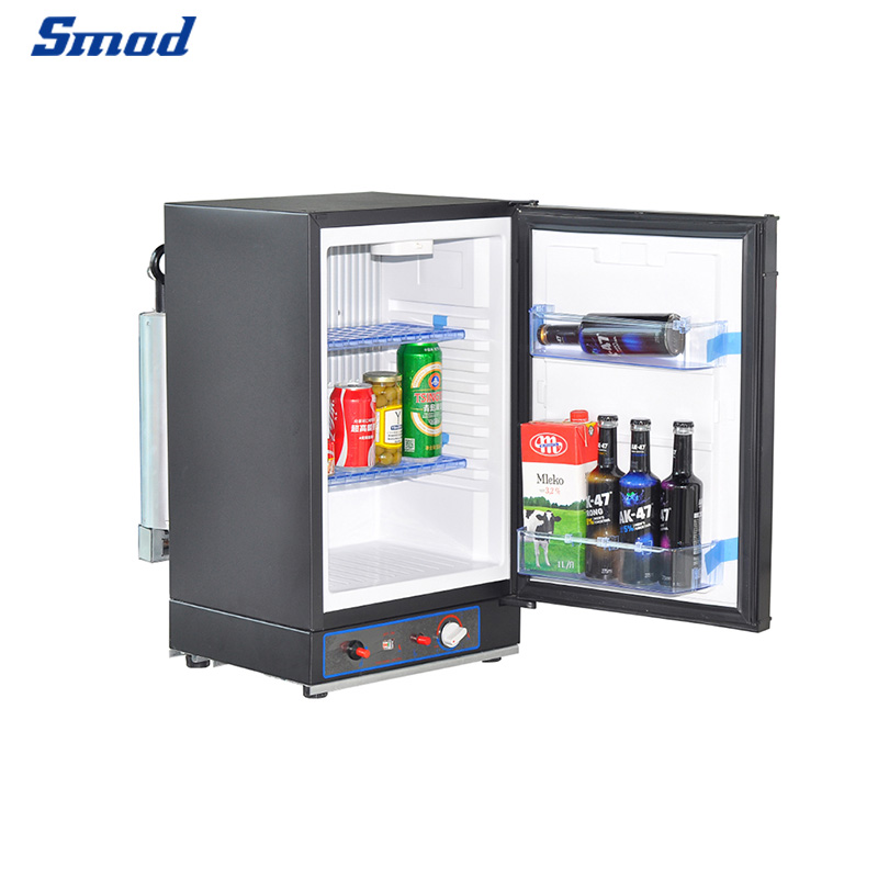 
Smad 1.4 Cu. Ft. Black Propane LP Gas Refrigerator with Reversible door