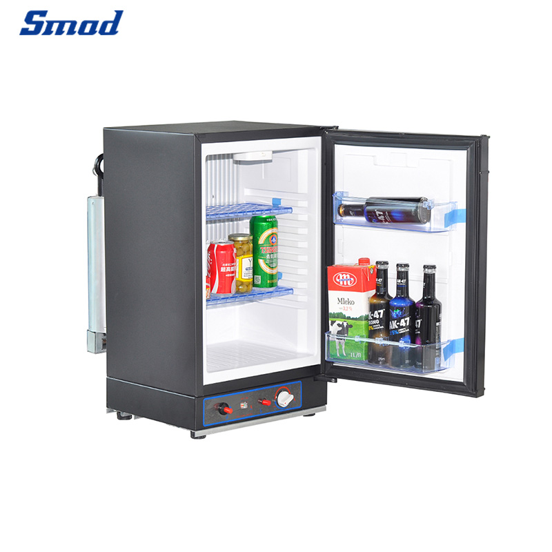 
Smad 1.4 Cu. Ft. Black Propane LP Gas Refrigerator with Reversible door