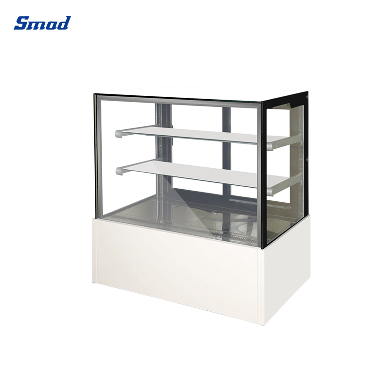 Smad 360L/490L Double Layer Glass Door Cake Showcase with Sliding glass door