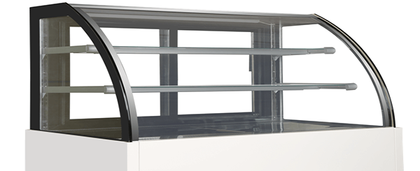 
Smad 230L/290L 2 Layers Front Curved Glass Cake Showcase with Self evaporation system