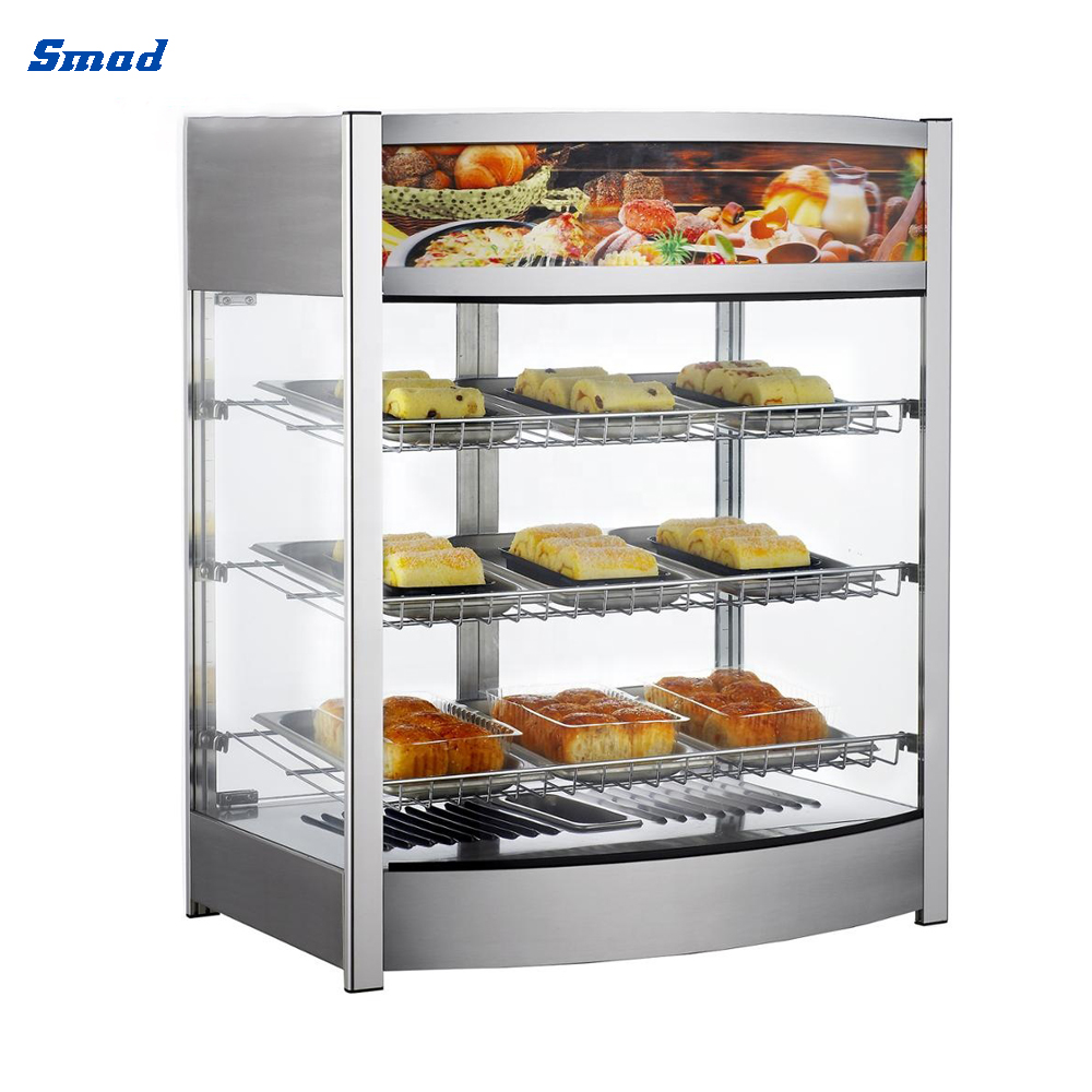 
Smad 158L Food Display Warmer with Rotational chrome plated shelves