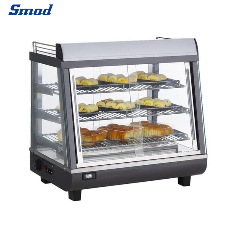 
Smad 136L/186L Countertop Hot Food Display Warmer with Adjustable temperature controller