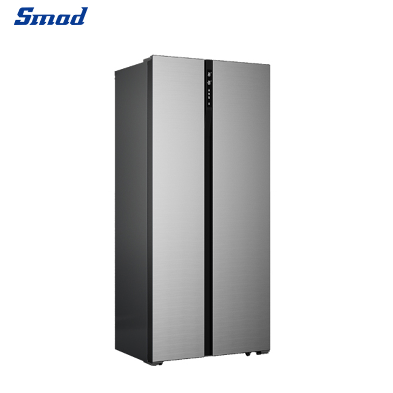 Smad 17.5 Cu. Ft. Digital Display No Frost Side by Side Refrigerator with Embedded Slim Design