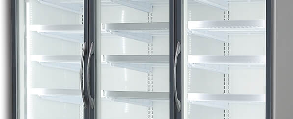 Smad 817L Plug-in Glass Door Upright Multideck Display Fridge with Interior LED lighting