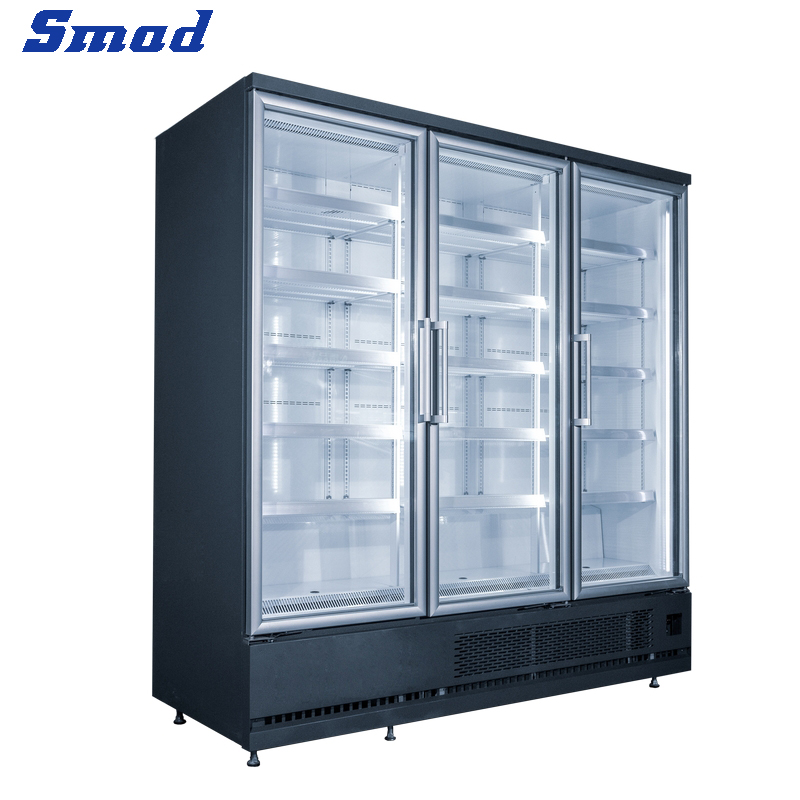 
Smad 935L 3 Glass Door Plug-In Upright Multideck Display Freezer with Auto condensation evaporation system