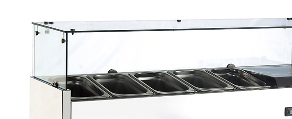 Smad Commercial Refrigerated Countertop Salad Display Case with Stainless steel material