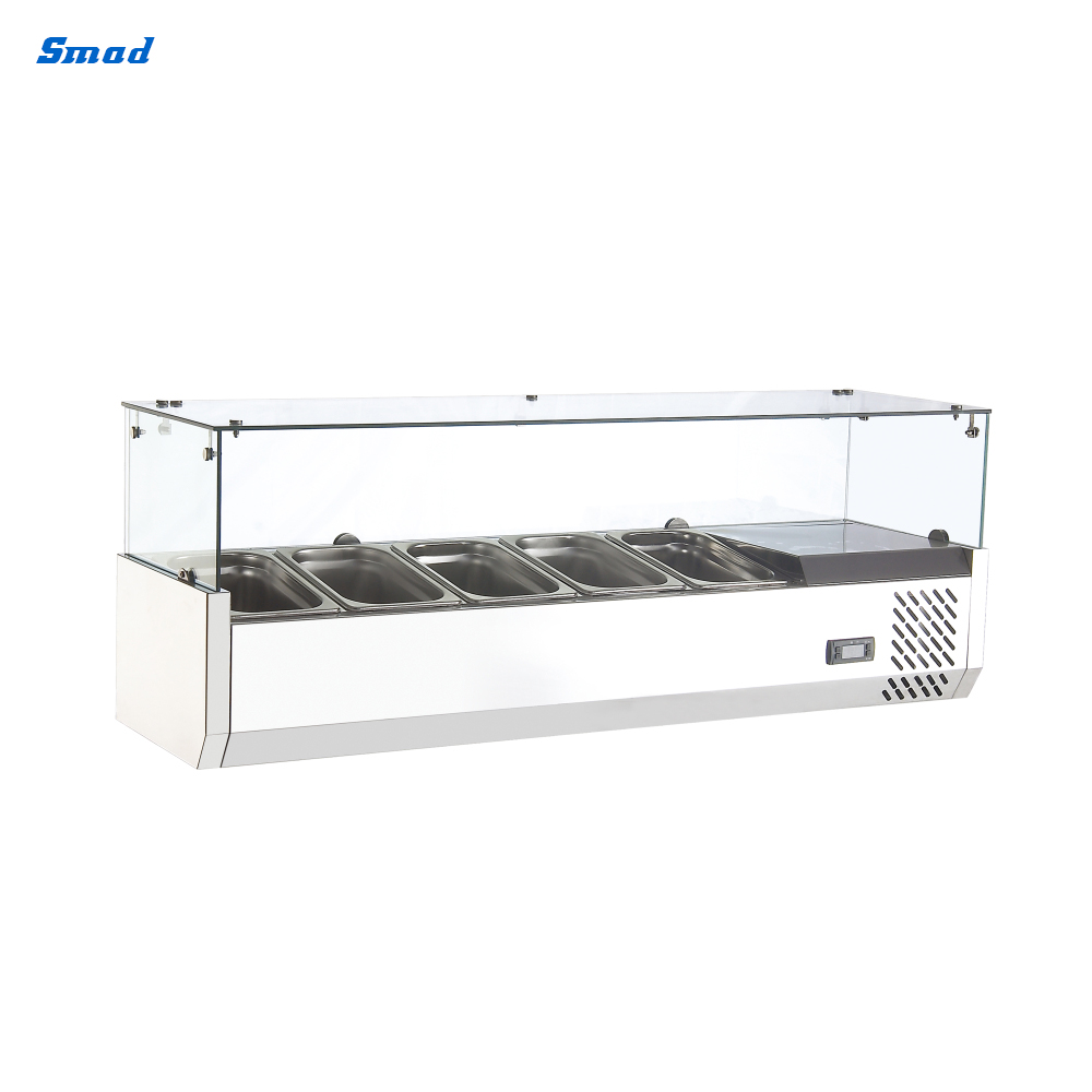 
Smad Refrigerated Countertop Salad Display Case with Direct Cooling System