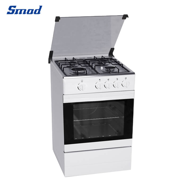 Smad freestanding oven with 4 gas burners with grill and oven outlook

