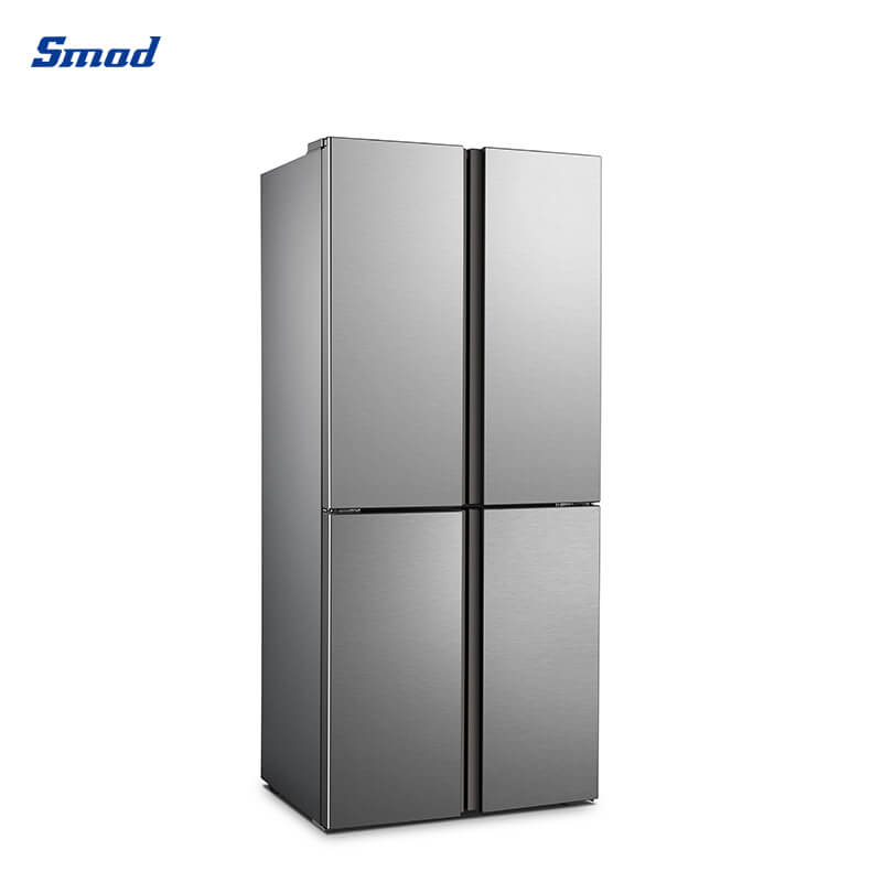 Smad 13.9 Cu. Ft. side by side no frost cross 4 door refrigerator with recessed handle