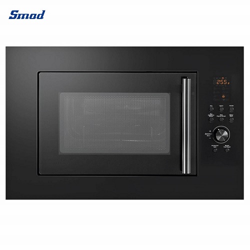 Smad 0.9 Cu. Ft. Black Stainless Steel Built-in Microwave Oven with LED Display