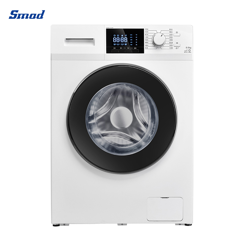 Smad 8.5Kg Fully Automatic Stainless Steel Front Load Washing Machine with 1400 RPM