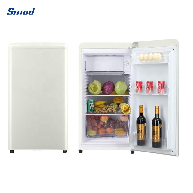 Smad 95L/125L White Retro Under Counter Fridge Freezer with Door balcony