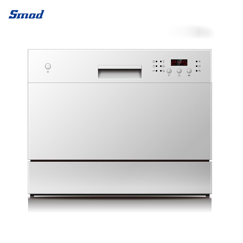 
Smad 6 Sets Countertop Dishwasher with LED Indicator