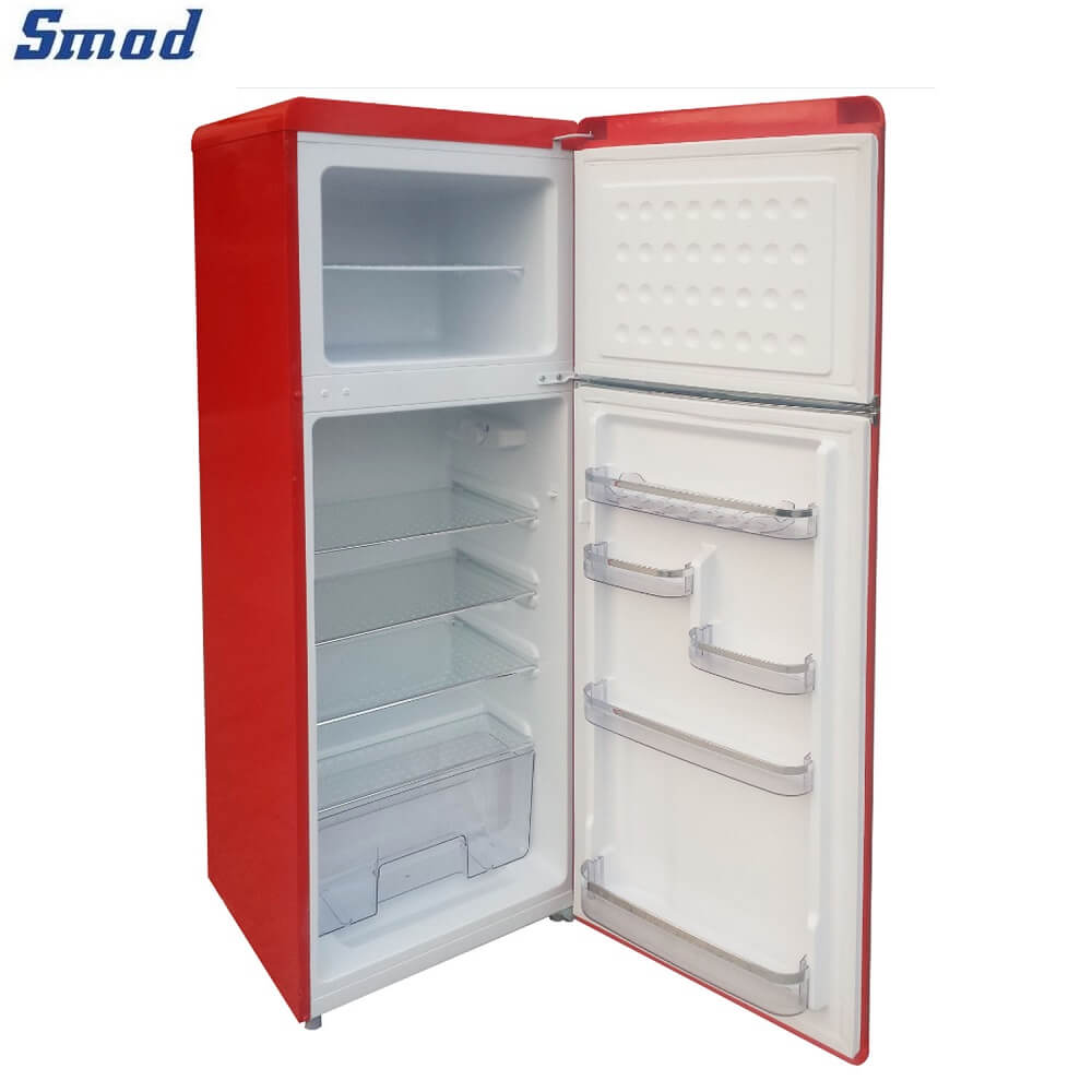 
Smad 218/260L Black Retro Fridge with Crystal crisper