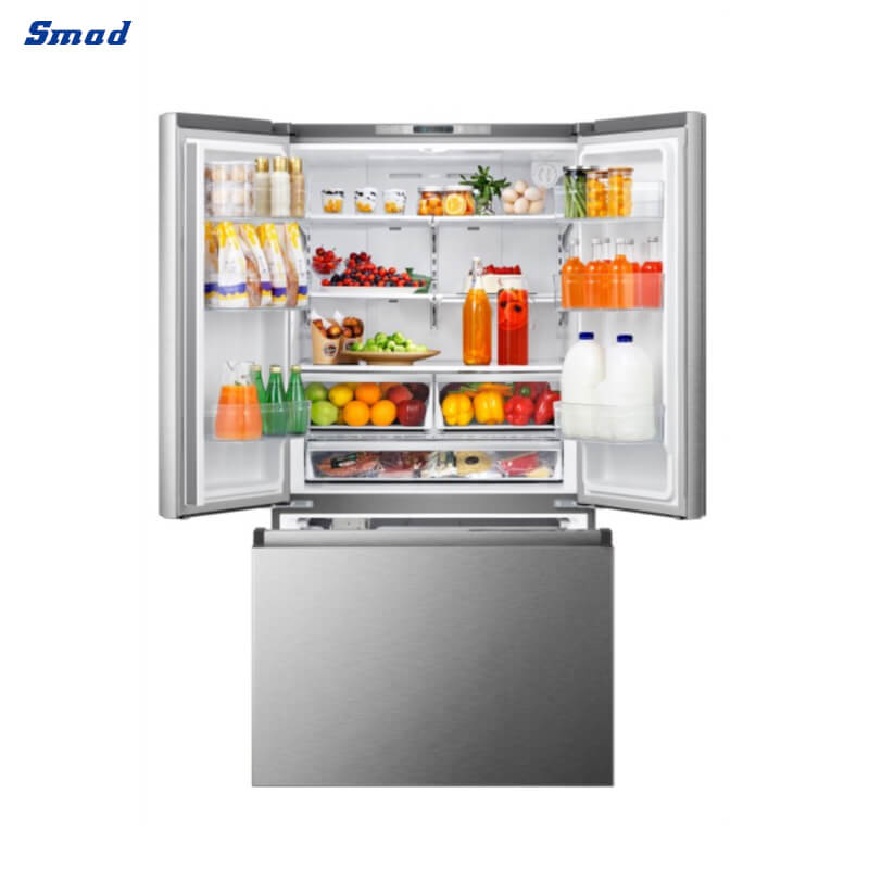 
Smad 26.6 Cu. Ft. French Door Bottom Freezer Refrigerator with Internal Filtered Water Dispenser