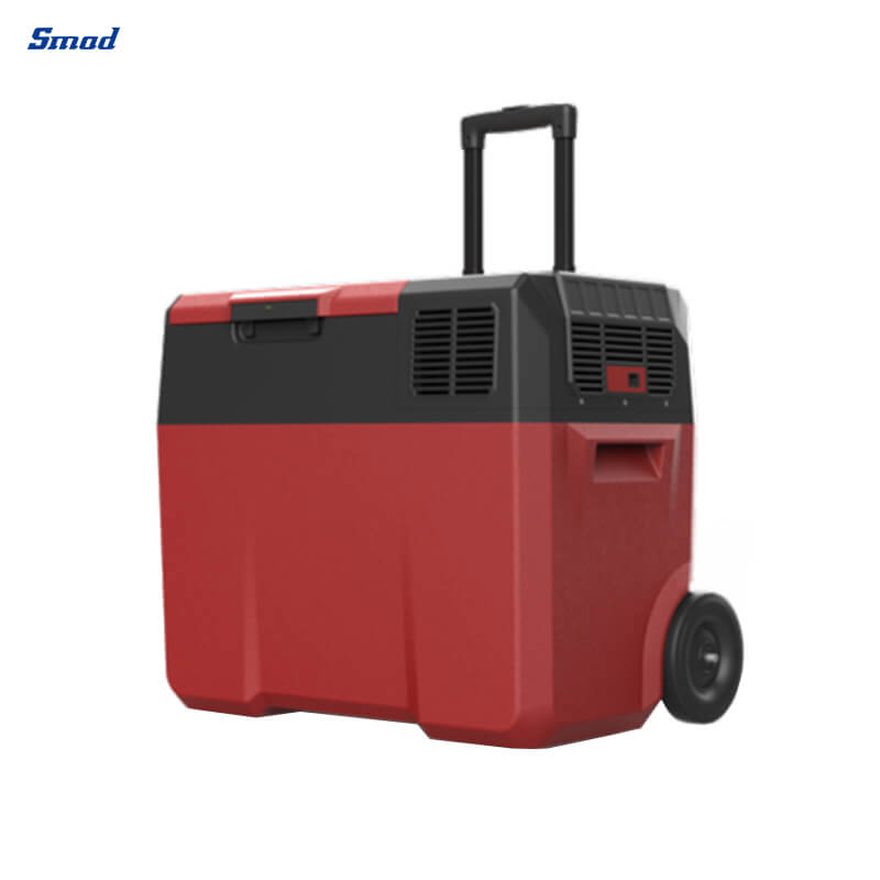 
Smad 1.8 Cu. Ft. DC 12/24V Compressor Portable Cooler Box of red color