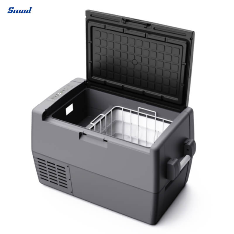 
Smad 2022 New Design 60L 12/24 Volt Compressor Car Fridge with Extra-Thick Rubber Seals