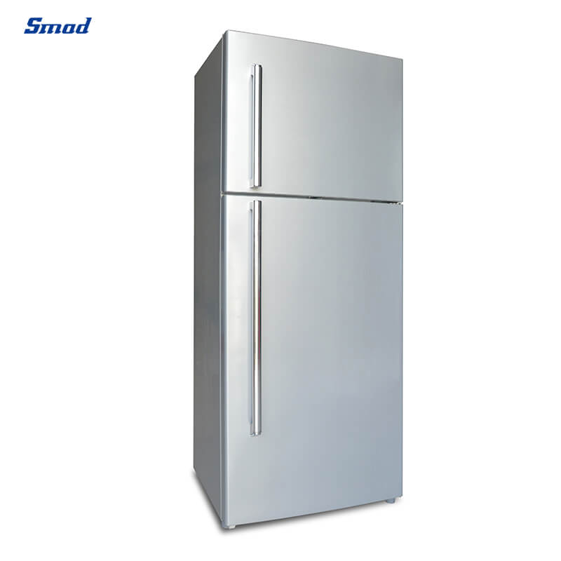 Smad 7.7 Cu. Ft. Black / Red Retro Style Top Freezer Refrigerator