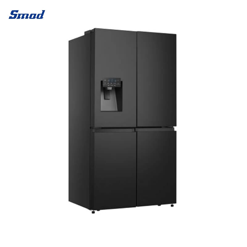 
Smad 20 Cu. Ft. Black Counter Depth 4 Door Refrigerator with Water Dispenser