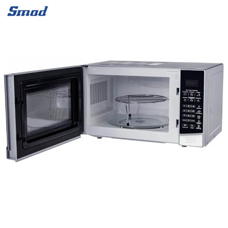 
Smad 0.7 Cu. Ft. Black / White Countertop Microwave with 6 one-touch cooking menus