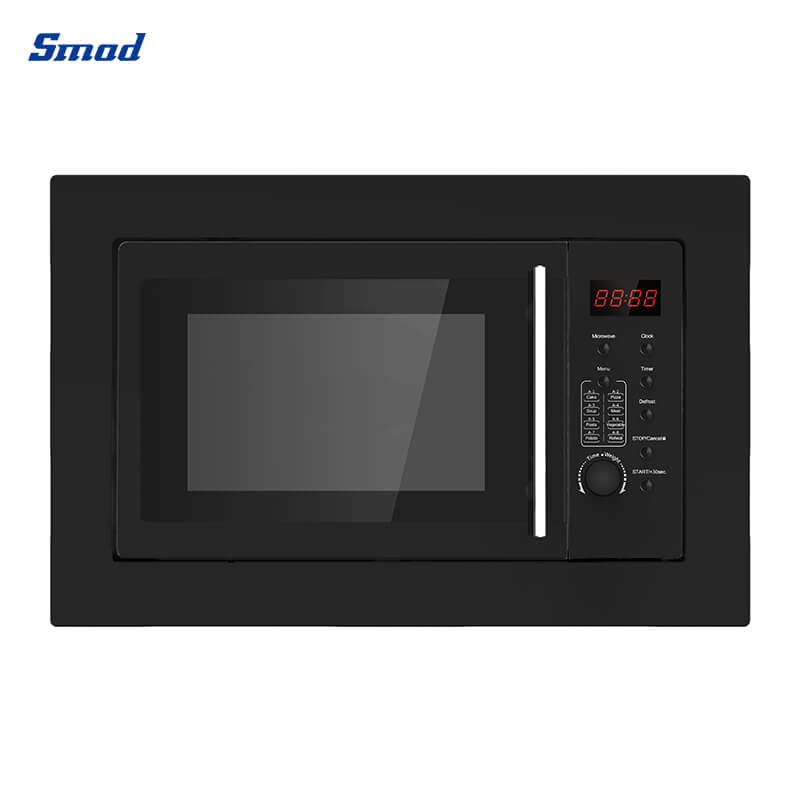 Smad 1.0 Cu. Ft. Black Stainless Steel Built In Microwave Oven with 5 Power levels
