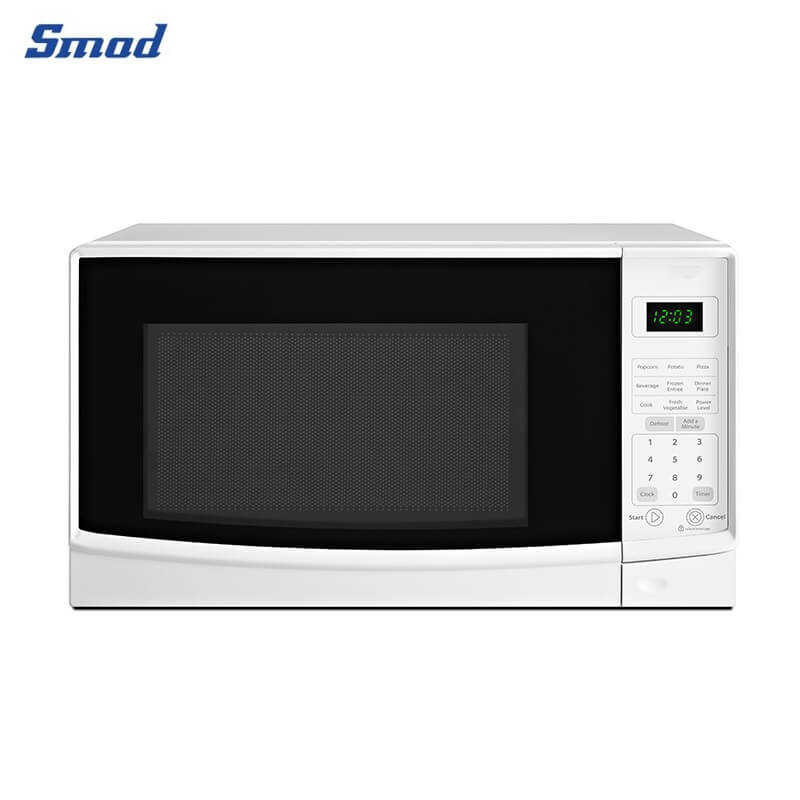 
Smad 0.7 Cu. Ft. Black / White Countertop Microwave with Digital LED clock/timer