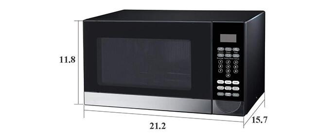 Smad 1.1 Cu. Ft. 100W Digital Control Countertop Microwave Oven with Sleek Outlook Design
