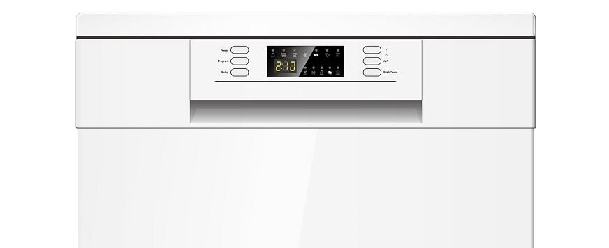 Smad White Freestanding Dishwasher with LED Display
