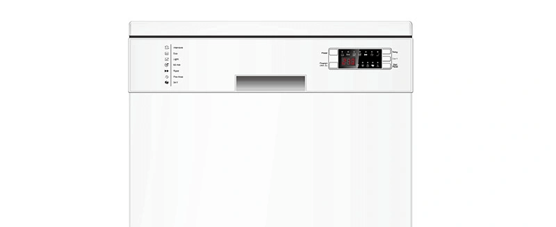 Smad Silver Freestanding Dishwasher with LED Display