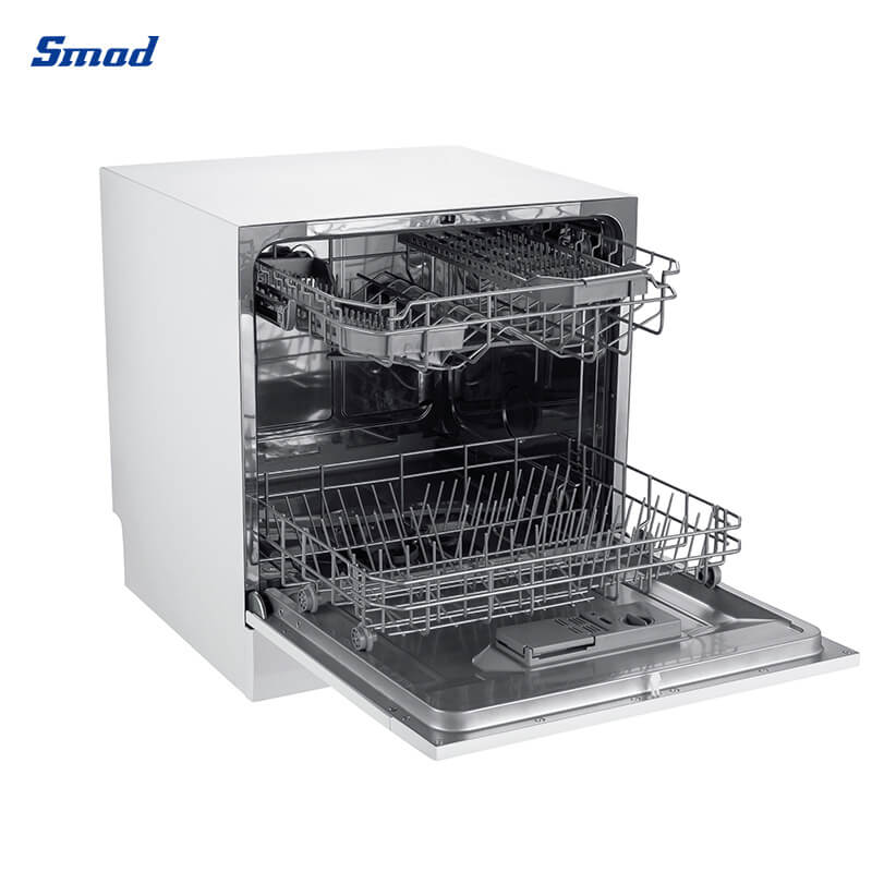 
Smad 8 Sets Portable Countertop Dishwasher with Button Control