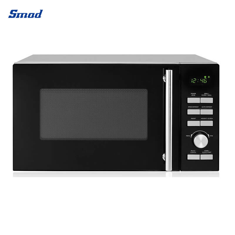 Smad 25L Digital Control Countertop Microwave Oven with Grill & Turntable Plate