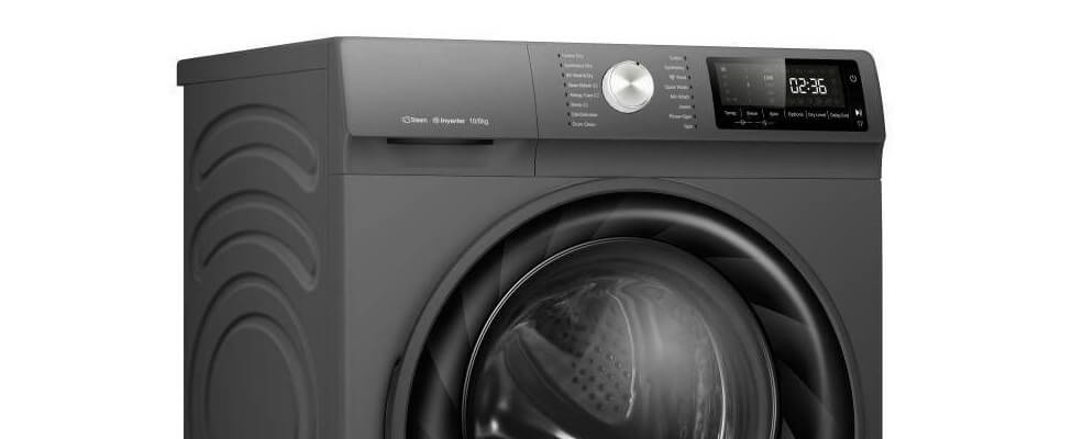 Smad Black Freestanding Washer and Dryer with Big Control Display