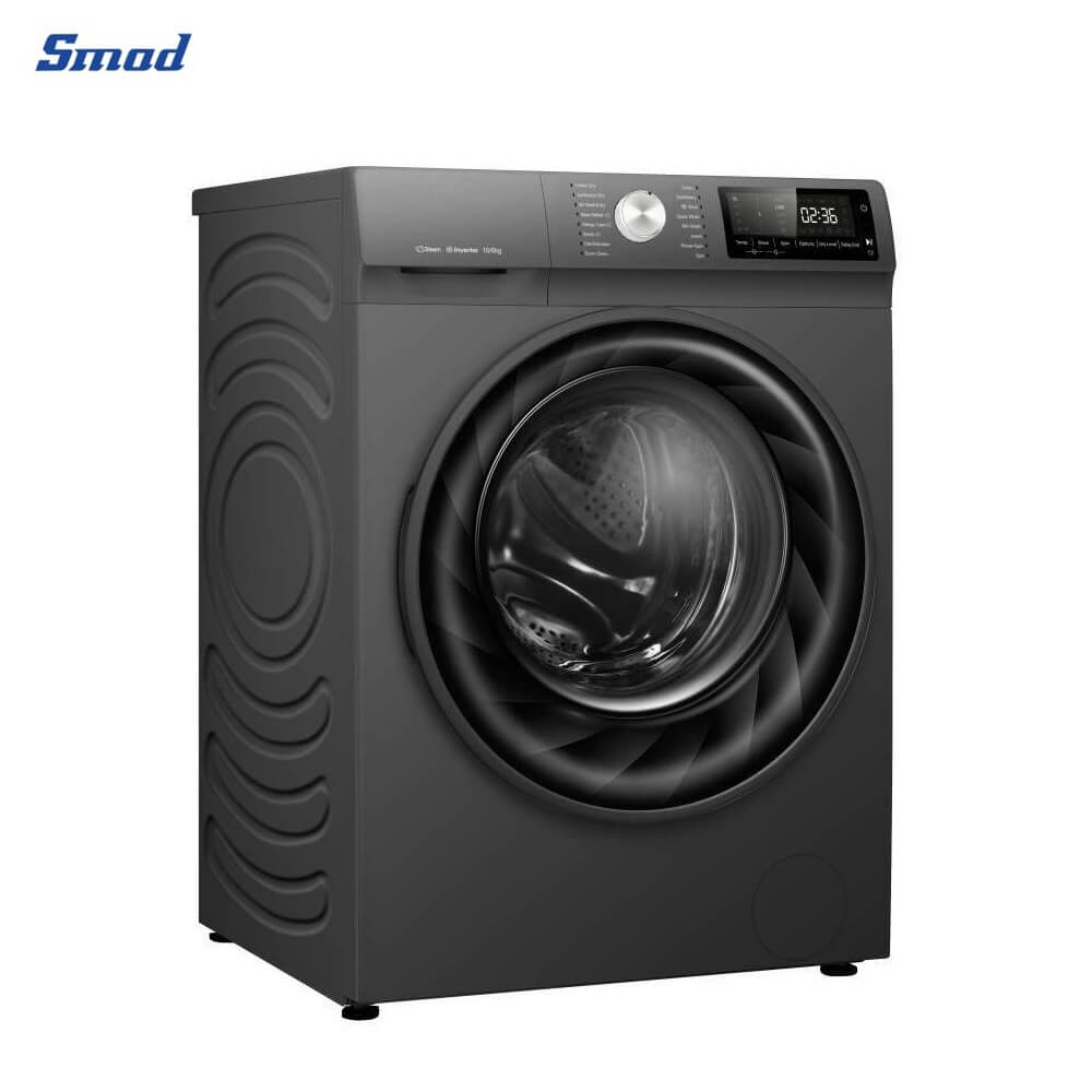 
Smad Black Freestanding Washer and Dryer with Pause & Add Function