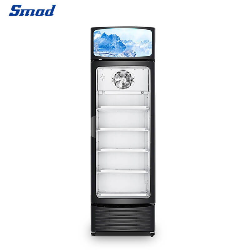 
Smad Glass Door Beverage Cooler Refrigerator with Double-pane glass door