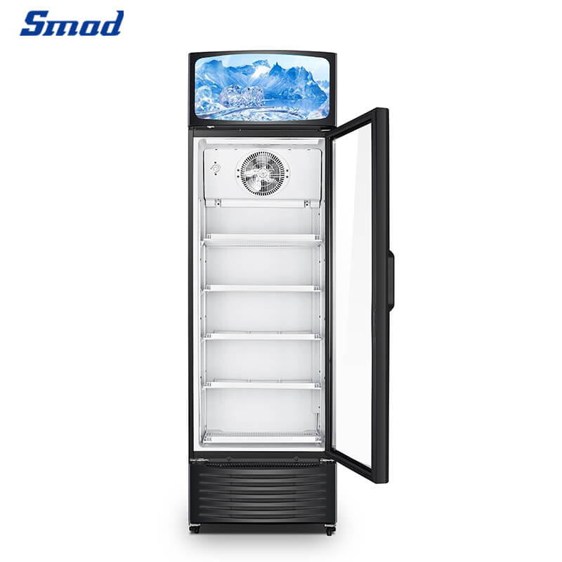 
Smad Glass Door Beverage Cooler Refrigerator with Adjustable shelves