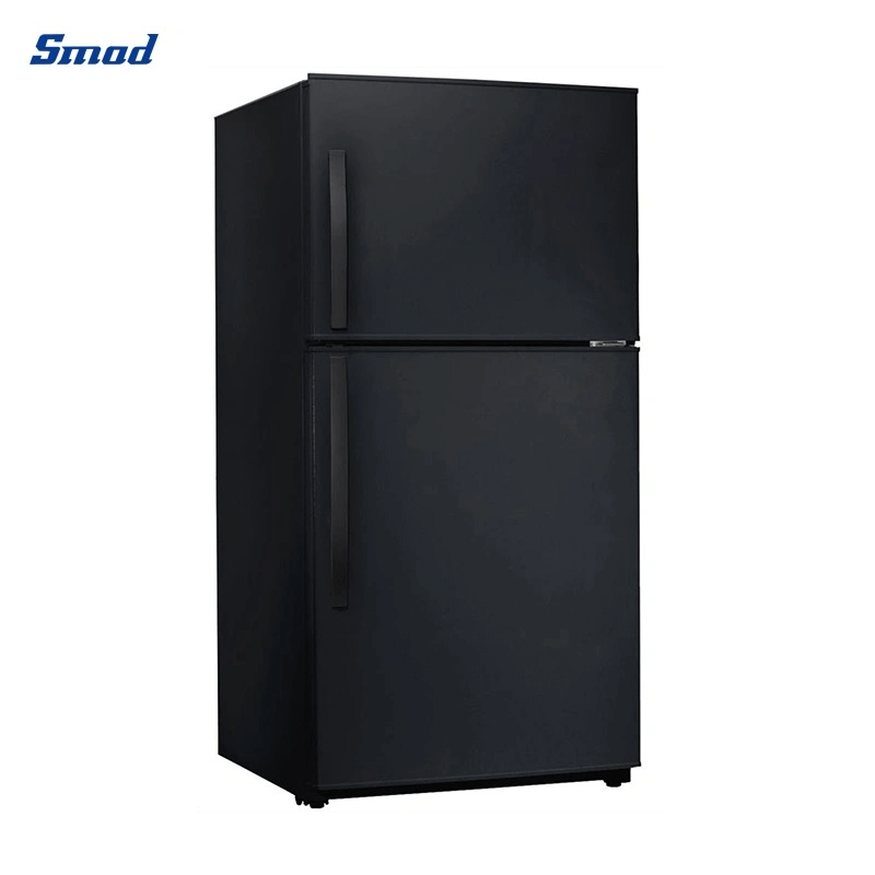 Smad 21 Cu. Ft. Black Frost Free Top Mount Freezer Refrigerator with Interior light design