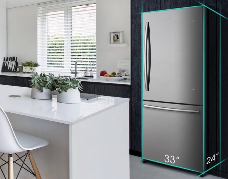 
Smad 17.1 Cu. Ft. 33” Bottom Freezer Refrigerator of COUNTER DEPTH