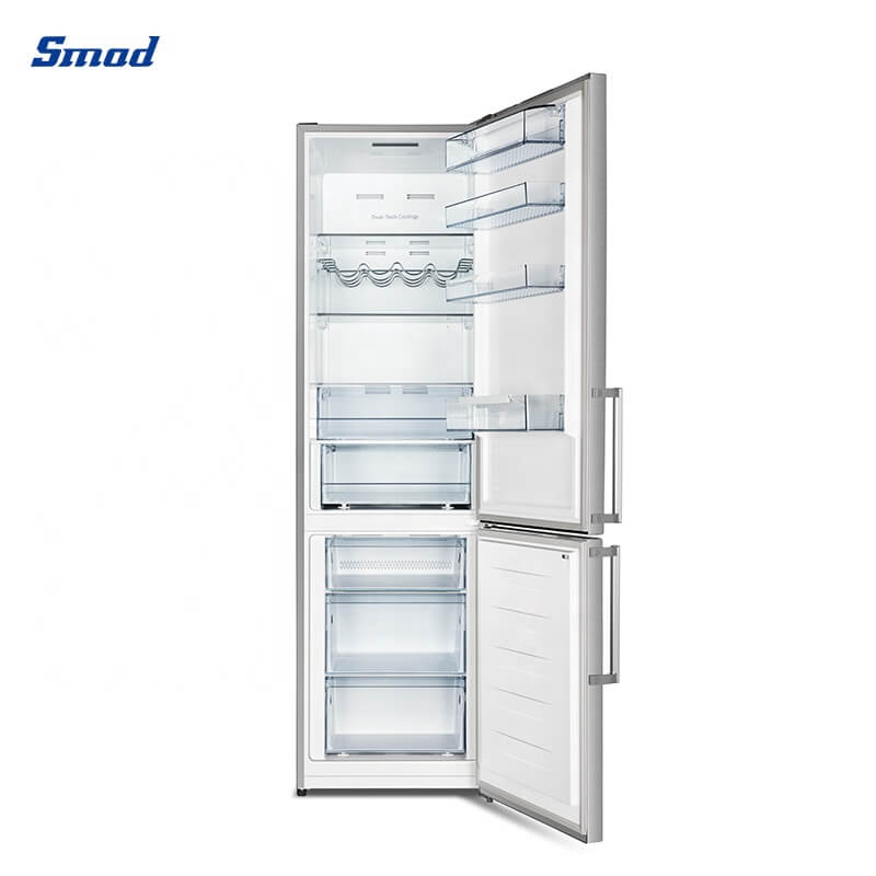 
Smad 12.5/11.5 Cu. Ft. Stainless Steel Bottom Mount Freezer Refrigerator with Pull-out drawer