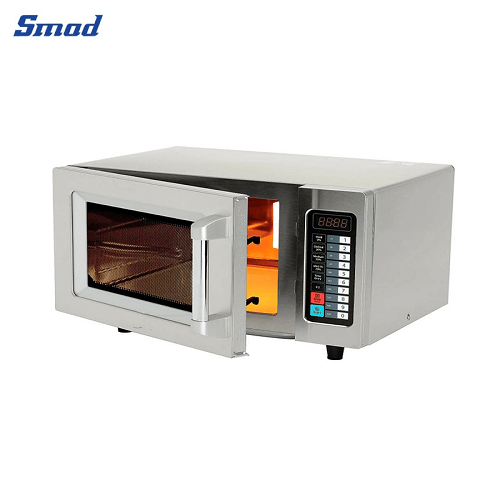 
Smad 0.9 Cu. Ft. Light Duty Commercial Countertop Microwave Oven with Grab and Go handle