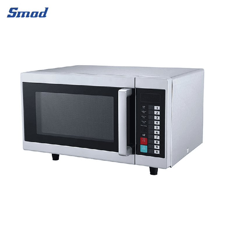 Smad 0.9 Cu. Ft. Light Duty Commercial Countertop Microwave Oven with 100 auto programs
