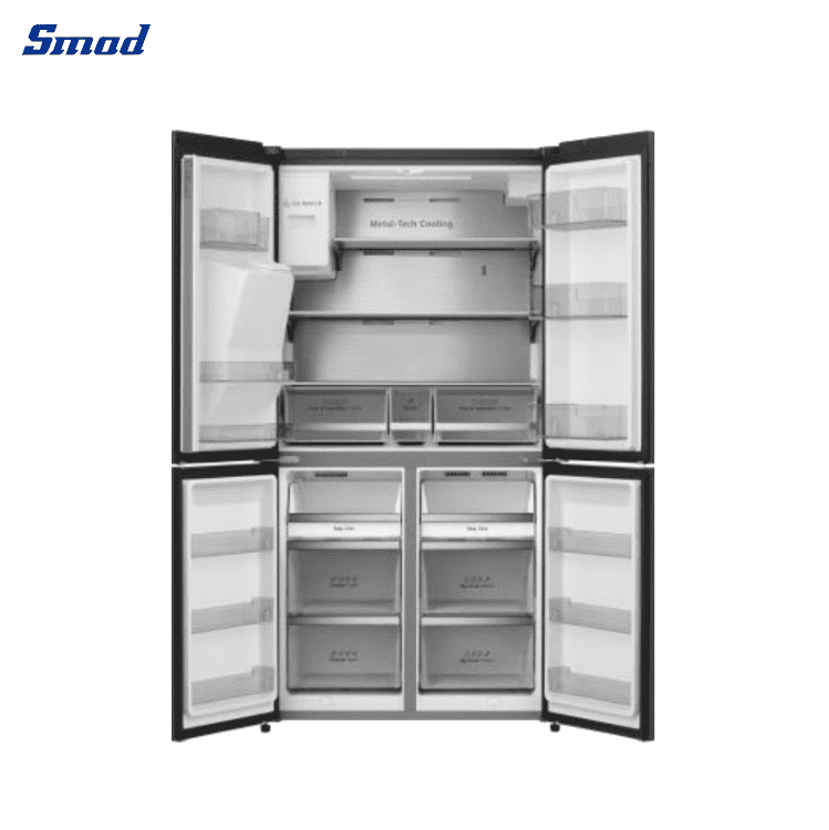 
Smad 585L Black Non Plumbed 4 Door American Fridge Freezers with Triple Zone Cooling