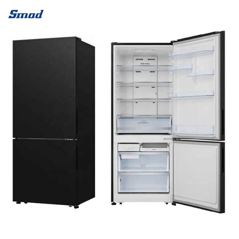 
Smad Black Bottom Freezer Fridge with Precise temperature control