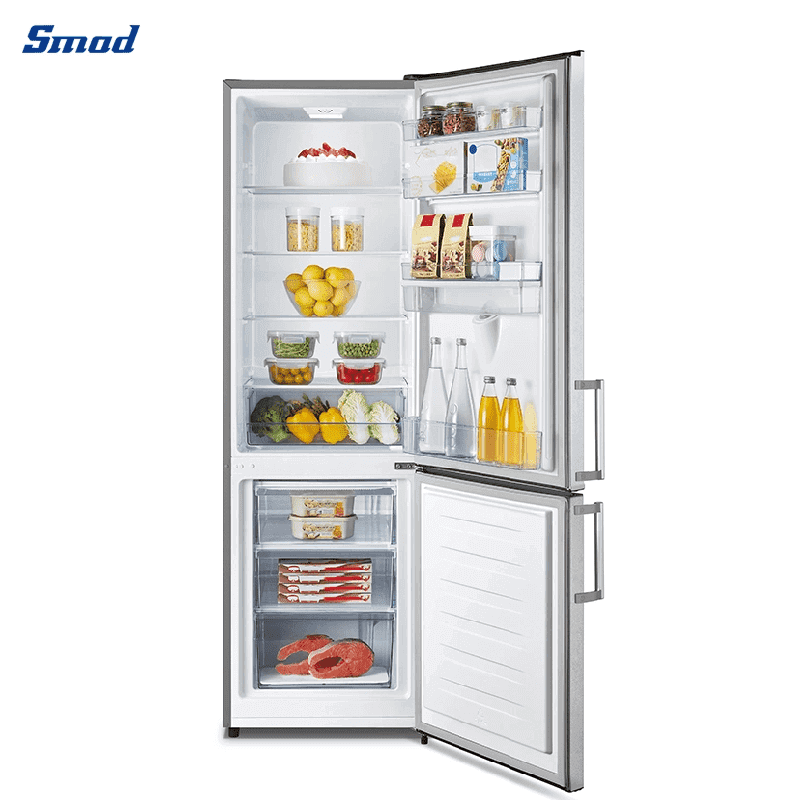 
Smad 264L Bottom Freezer Fridge Freezer with Repositionable Glass Shelves