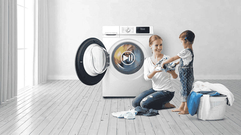 
Smad 9/10Kg Front Load Inverter Motor Washing Machine with Pause & Add Function