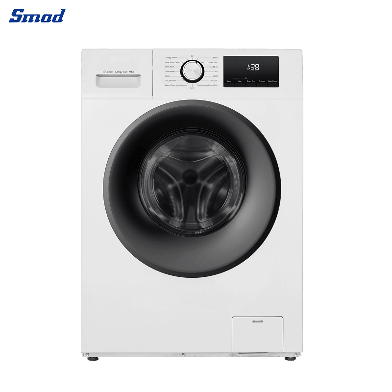 Smad 9Kg Front Load Steam Washing Machine with 15 Washing Programs