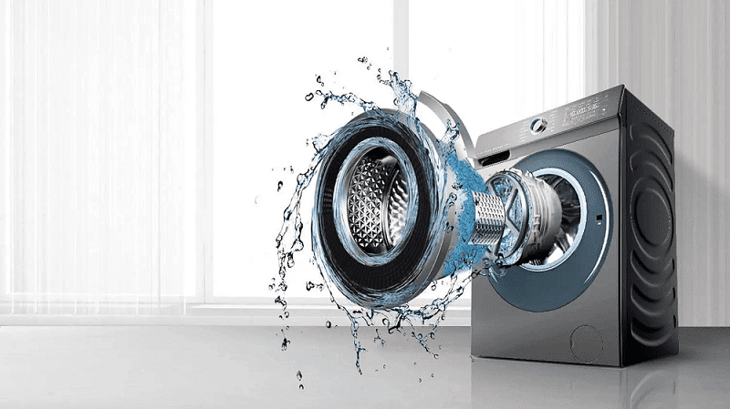Smad 9/10Kg Silver Washer & Dryer with Power Jet Wash