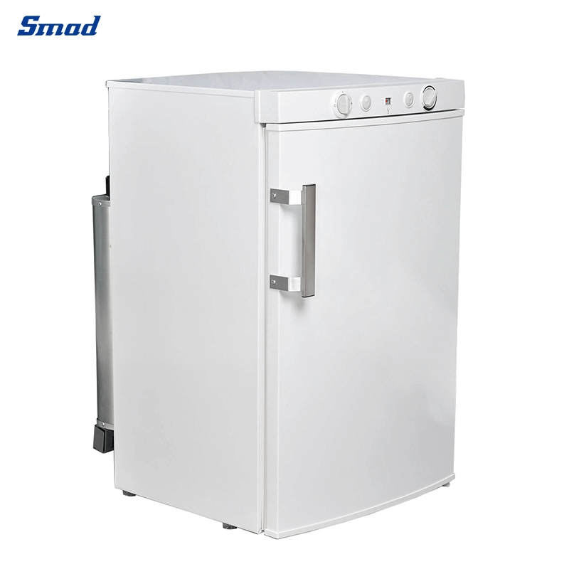 
Smad 100L White Gas/AC/DC 3 Way Fridge with Reversible Solid Door