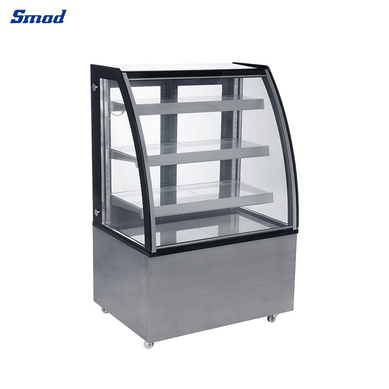 
Smad 23 Cu. Ft. Front Curved Glass Bakery Refrigerated Showcase with Automatic defrost