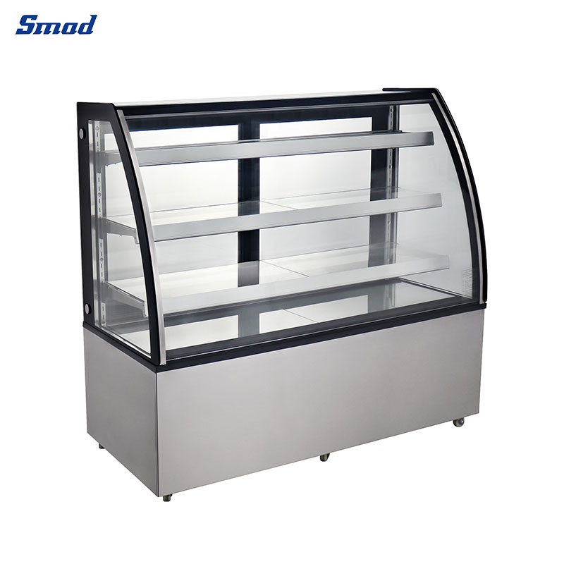 
Smad 23 Cu. Ft. Front Curved Glass Bakery Refrigerated Showcase with Digital temperature control