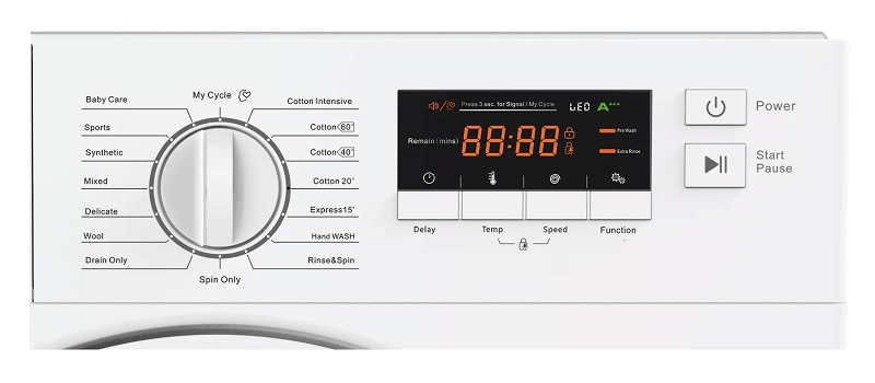 Smad 8Kg Integrated Washing Machine with Large LED Display